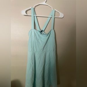 Teal big girls dress